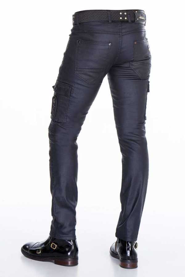 Cipo &amp; Baxx PADUA men's trousers imitation leather CD405