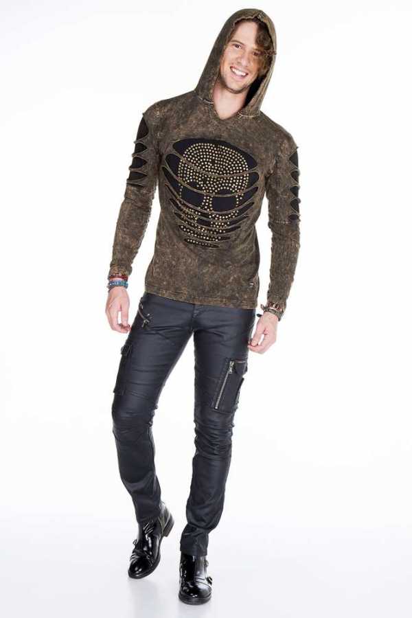 Cipo &amp; Baxx PADUA men's trousers imitation leather CD405