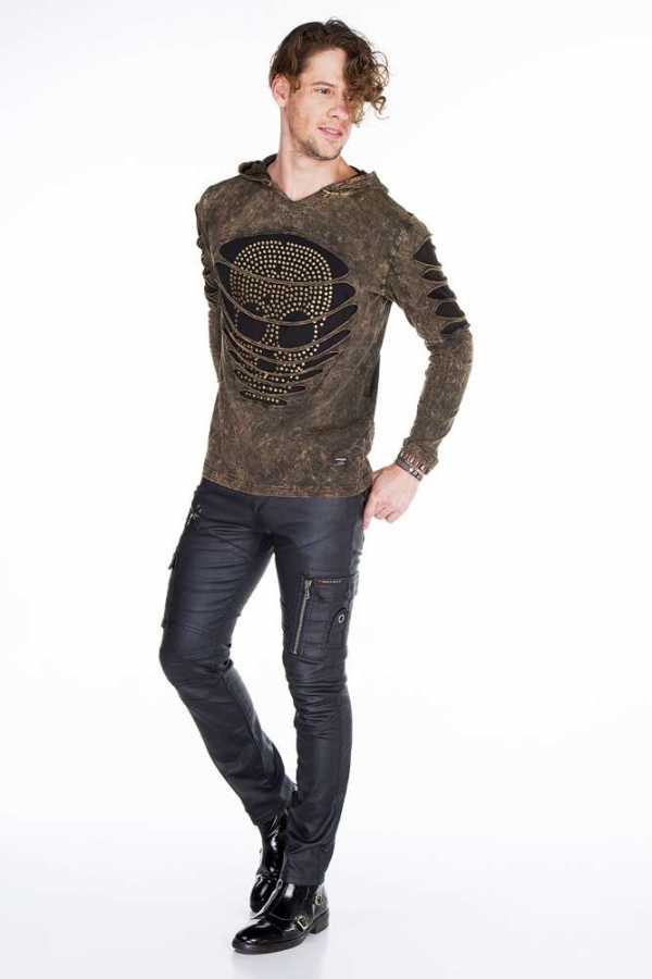 Cipo &amp; Baxx PADUA men's trousers imitation leather CD405