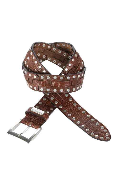 Cipo &amp; Baxx Men's Leather Belt CG175 Brown 