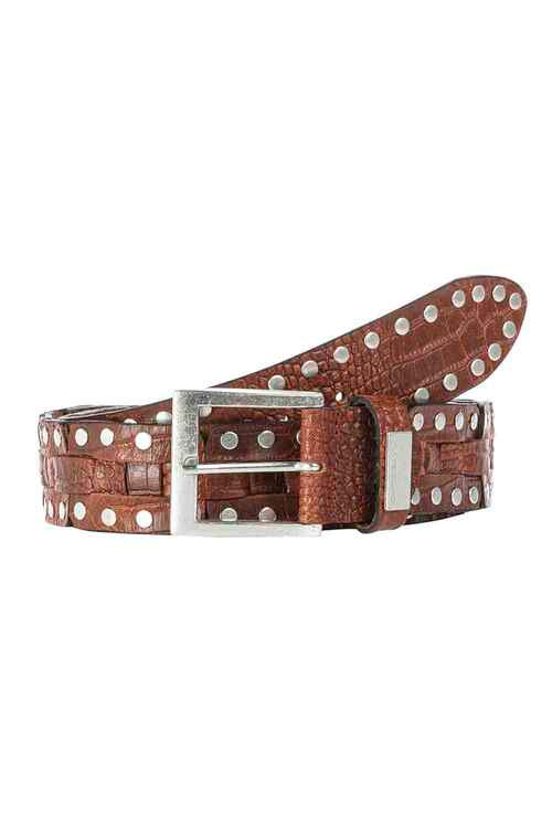 Cipo &amp; Baxx Men's Leather Belt CG175 Brown 