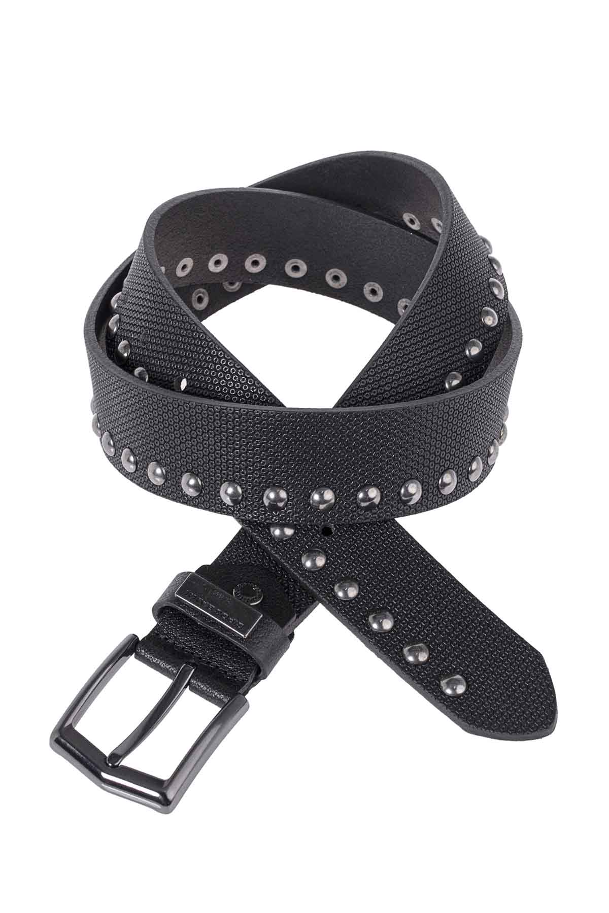 Cipo &amp; Baxx Men's Leather Belt CG181 Black 