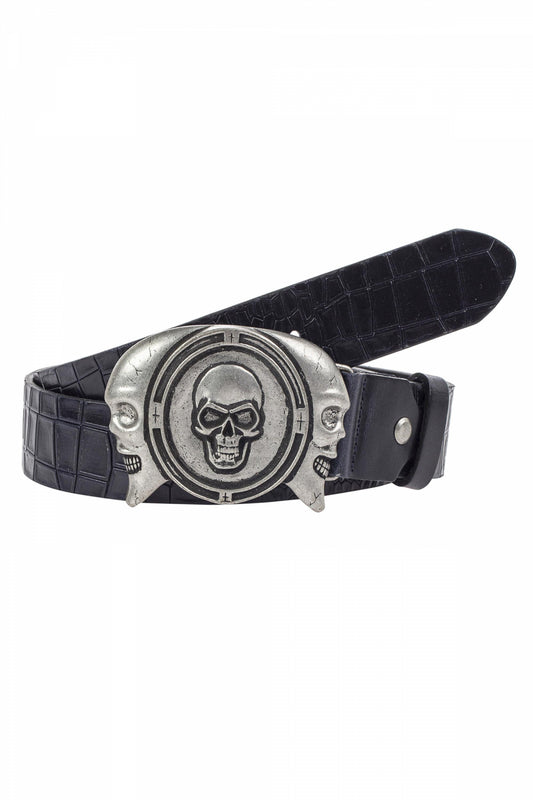 Cipo &amp; Baxx Men's Leather Belt CG198 Black 