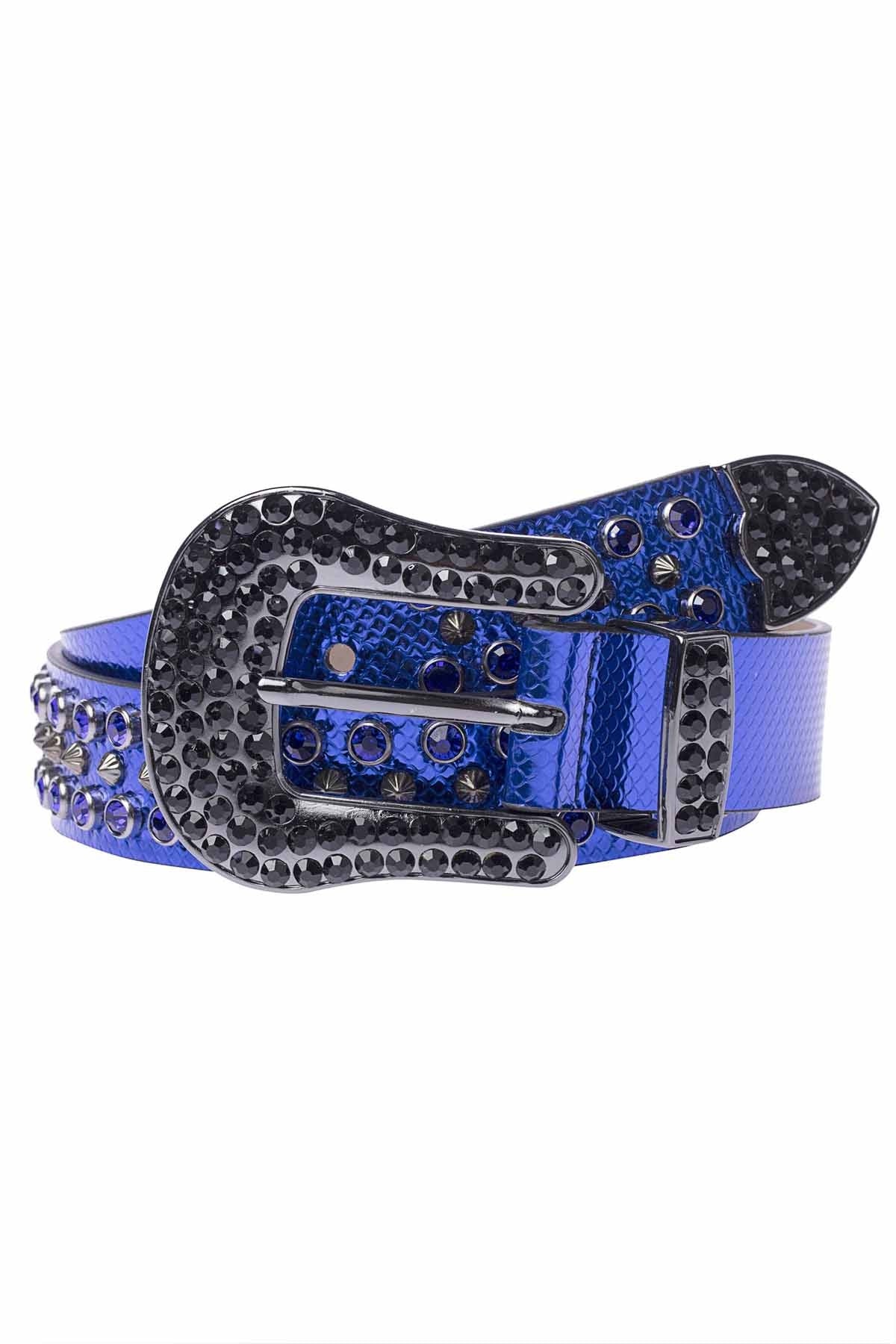 Cipo &amp; Baxx Men's Leather Belt CG207 Blue 