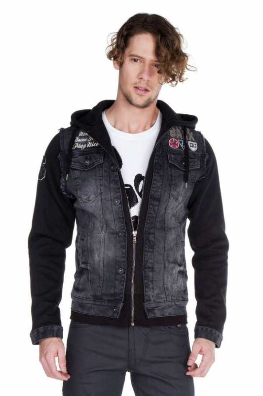 Cipo &amp; Baxx EASTWOOD Men's Jeans Jacket Vest Denim CJ185