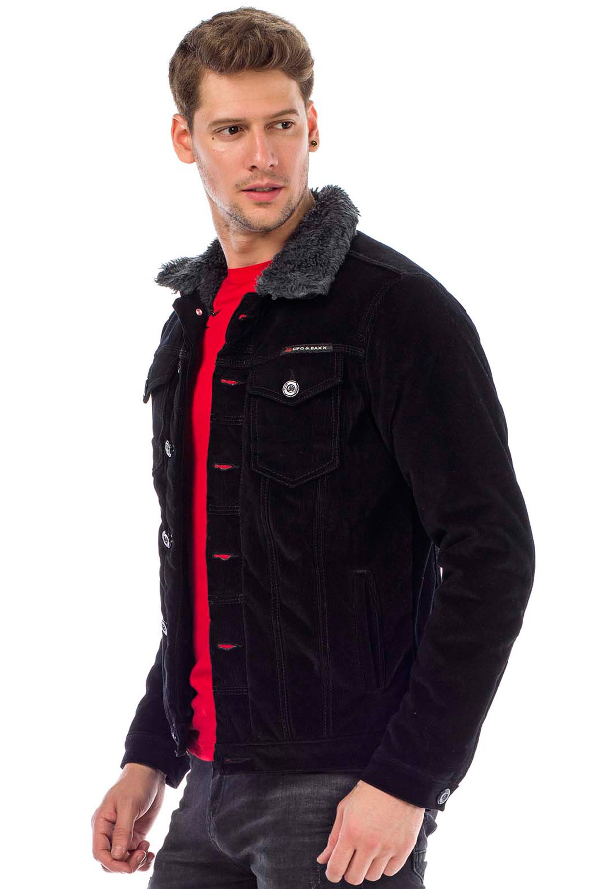 Cipo & Baxx FRED Herren cord Jacke Denim CJ231