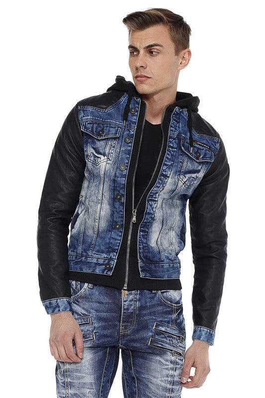 Cipo &amp; Baxx ZAWI Men's Jeans Jacket Vest Denim Hoodie CJ235