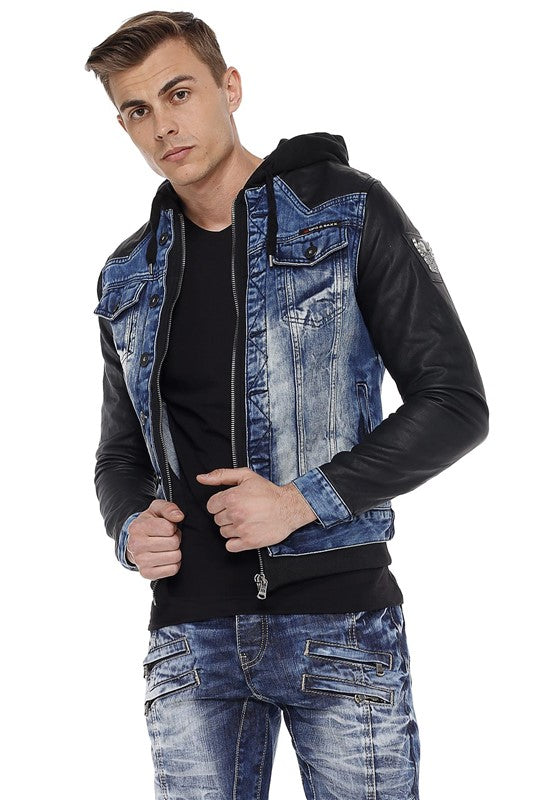 Cipo & Baxx ZAWI Herren Jeans Jacke Weste Denim Hoodie CJ235