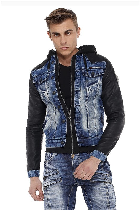 Cipo &amp; Baxx ZAWI Men's Jeans Jacket Vest Denim Hoodie CJ235