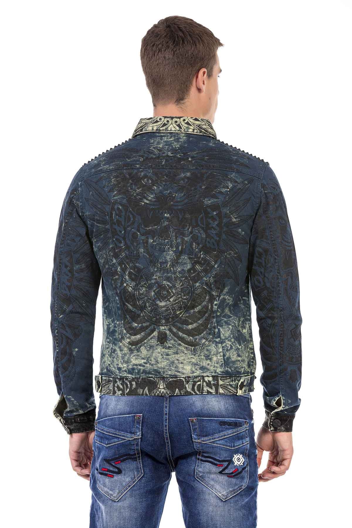 Cipo & Baxx CHRISTOPHER Herren Biker Jeans Jacke Denim CJ272