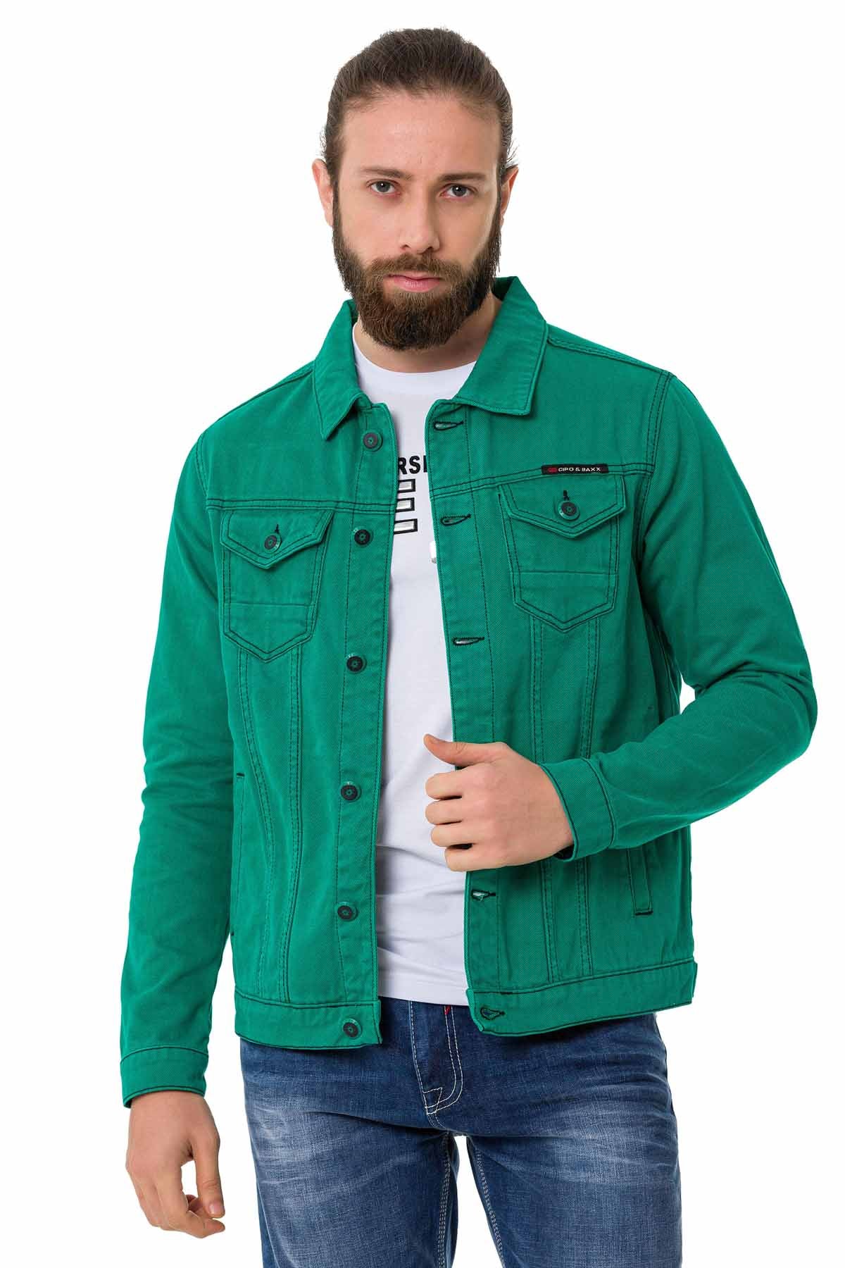 Cipo & Baxx GREENSTONE Herren Jeans Jacke Denim CJ289