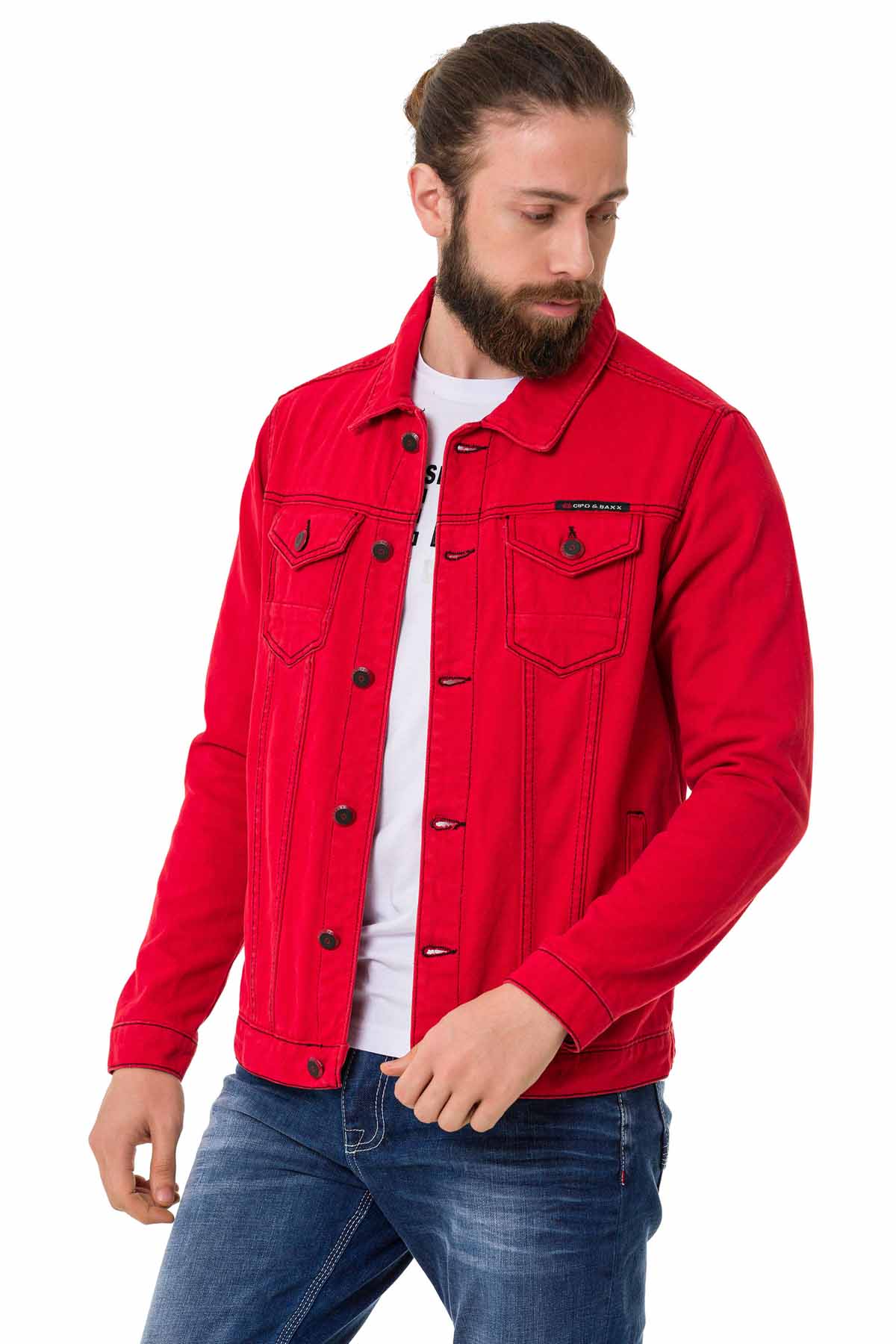 Cipo & Baxx REDSTONE Herren Jeans Jacke Denim CJ289