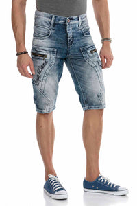 Cipo &amp; Baxx KERBY Men's Short Jeans Denim CK101