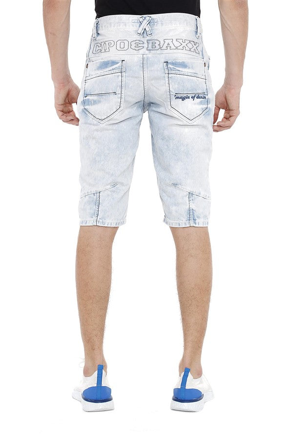 Cipo &amp; Baxx LOUIS men's short jeans denim CK131