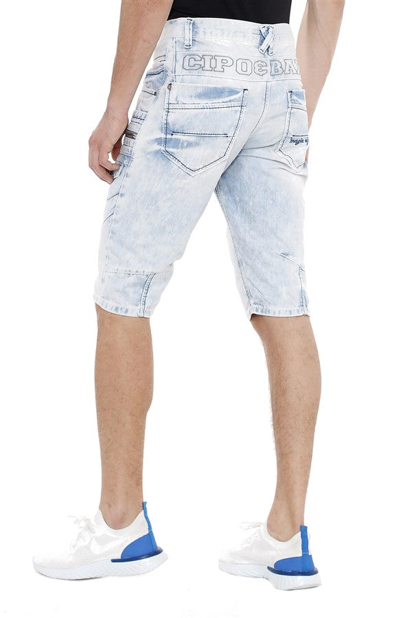 Cipo &amp; Baxx LOUIS men's short jeans denim CK131