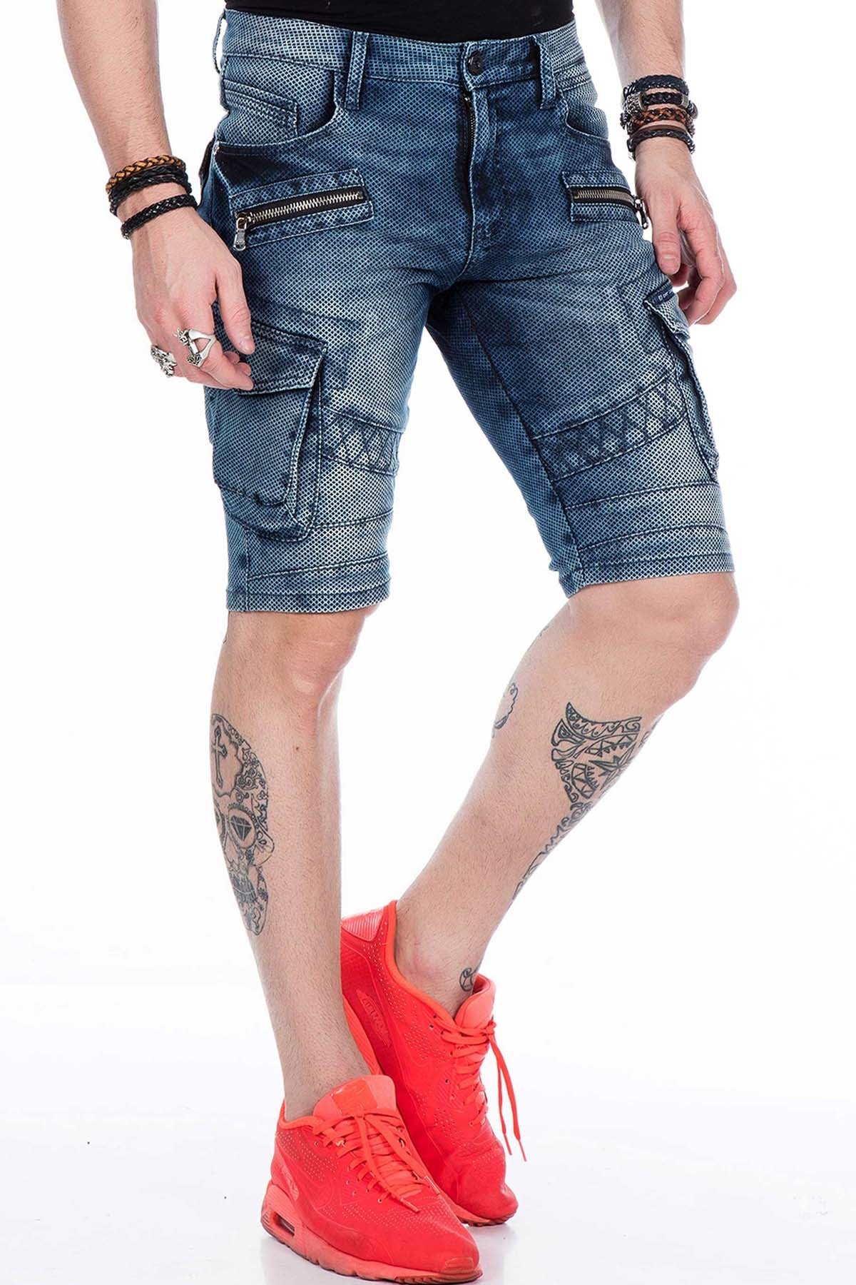 Cipo &amp; Baxx COVE Men's Short Jeans Denim CK178
