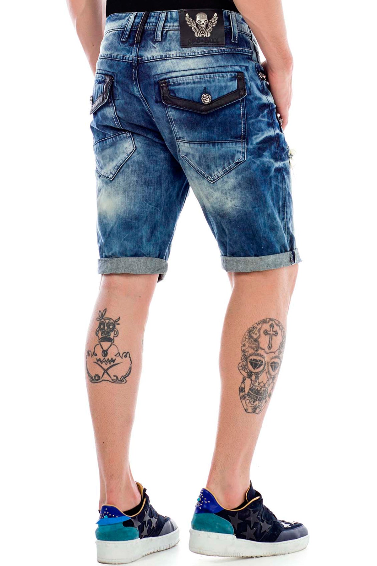 Cipo & Baxx RIDE Herren Kurze Jeans Denim CK181