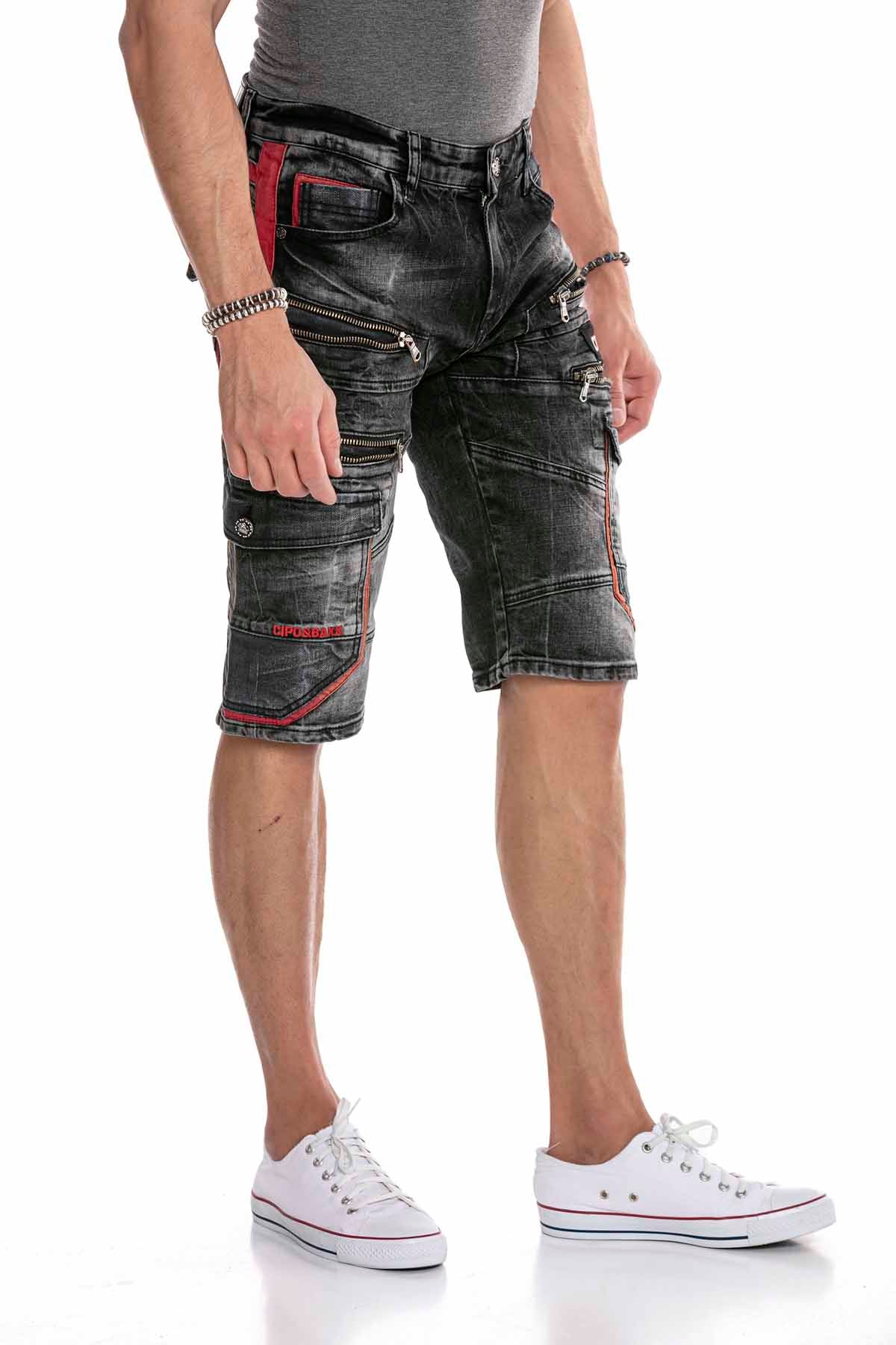 Cipo &amp; Baxx ROSBURG men's short jeans denim CK224