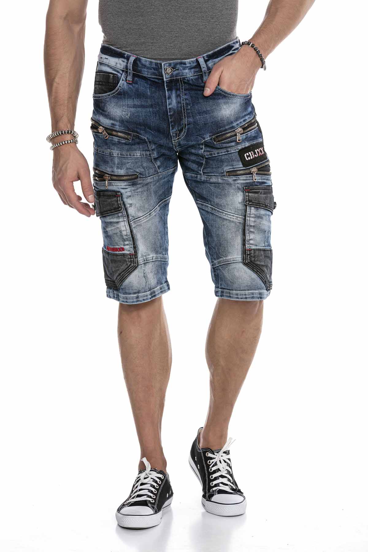 Cipo & Baxx RAYMOND Herren Kurze Jeans Denim CK234