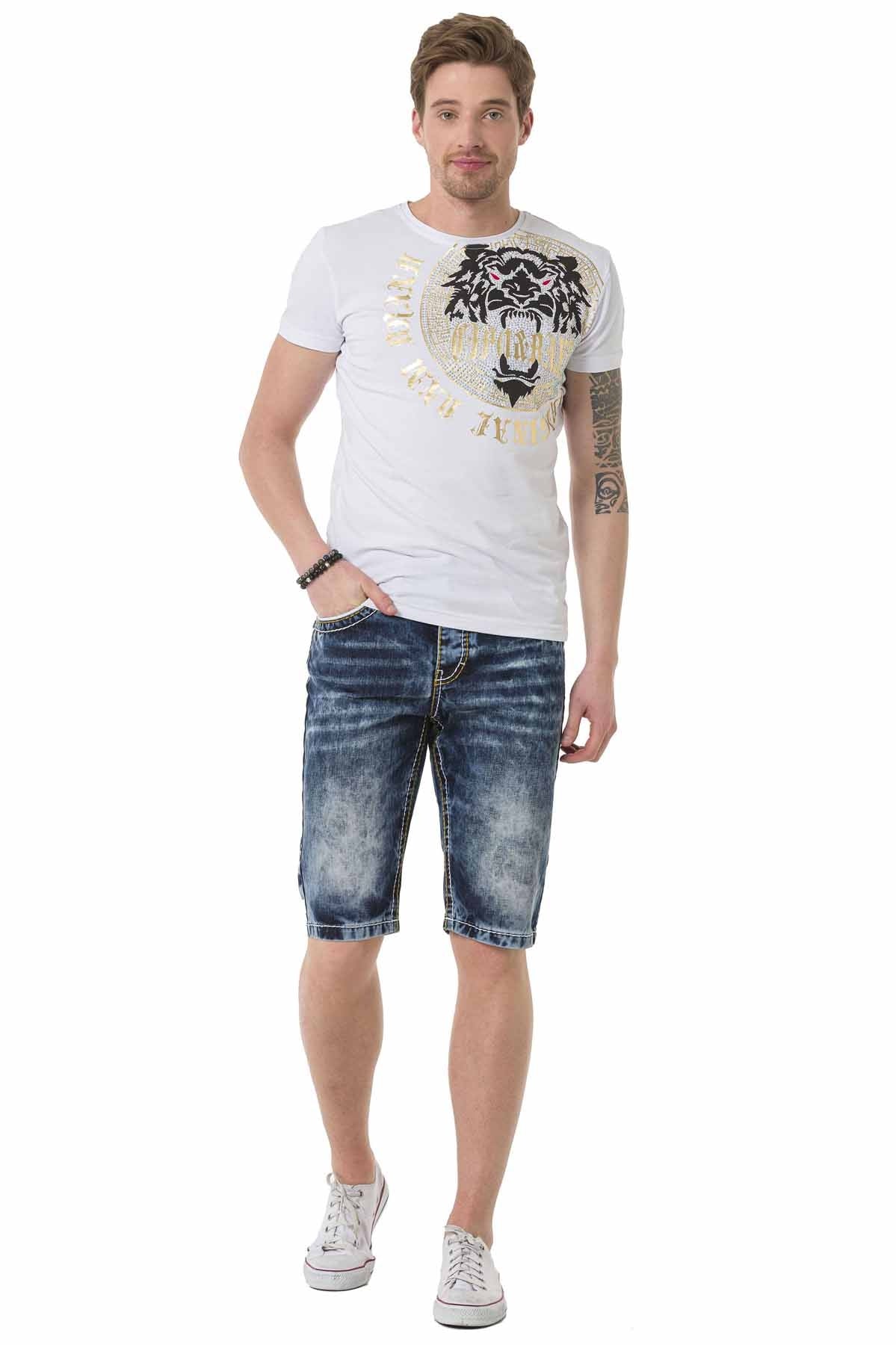 Cipo &amp; Baxx ADAM Men's Short Jeans Denim CK268