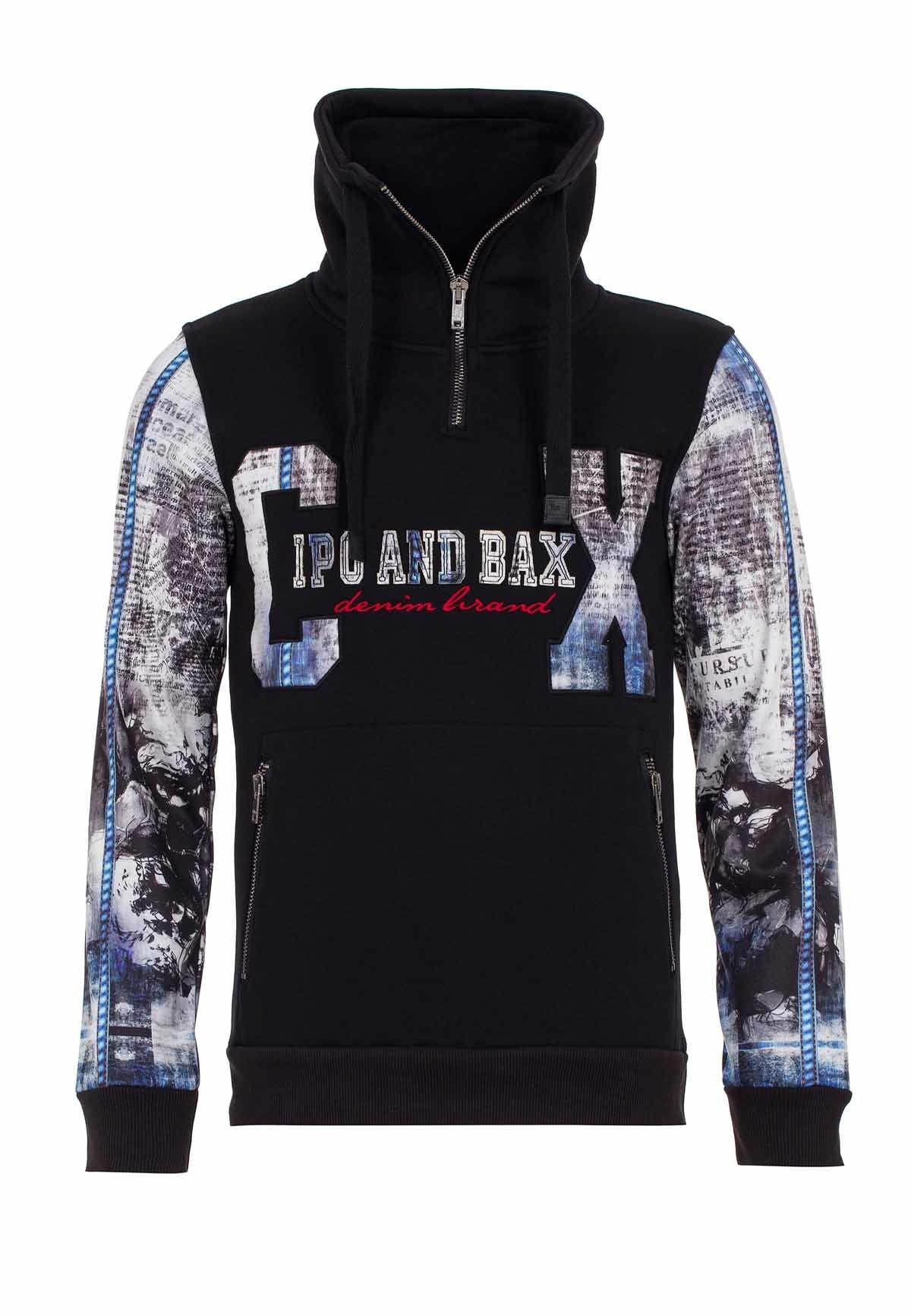 Cipo &amp; Baxx PEAK BLACK men's sweatshirt CL366