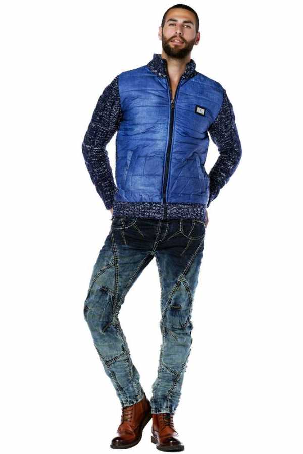 Cipo &amp; Baxx OSAKA Men's Jacket Blue CP127