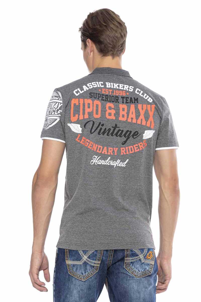 Cipo & Baxx MALDIVIAN grey Herren Polo T-Shirt CT604