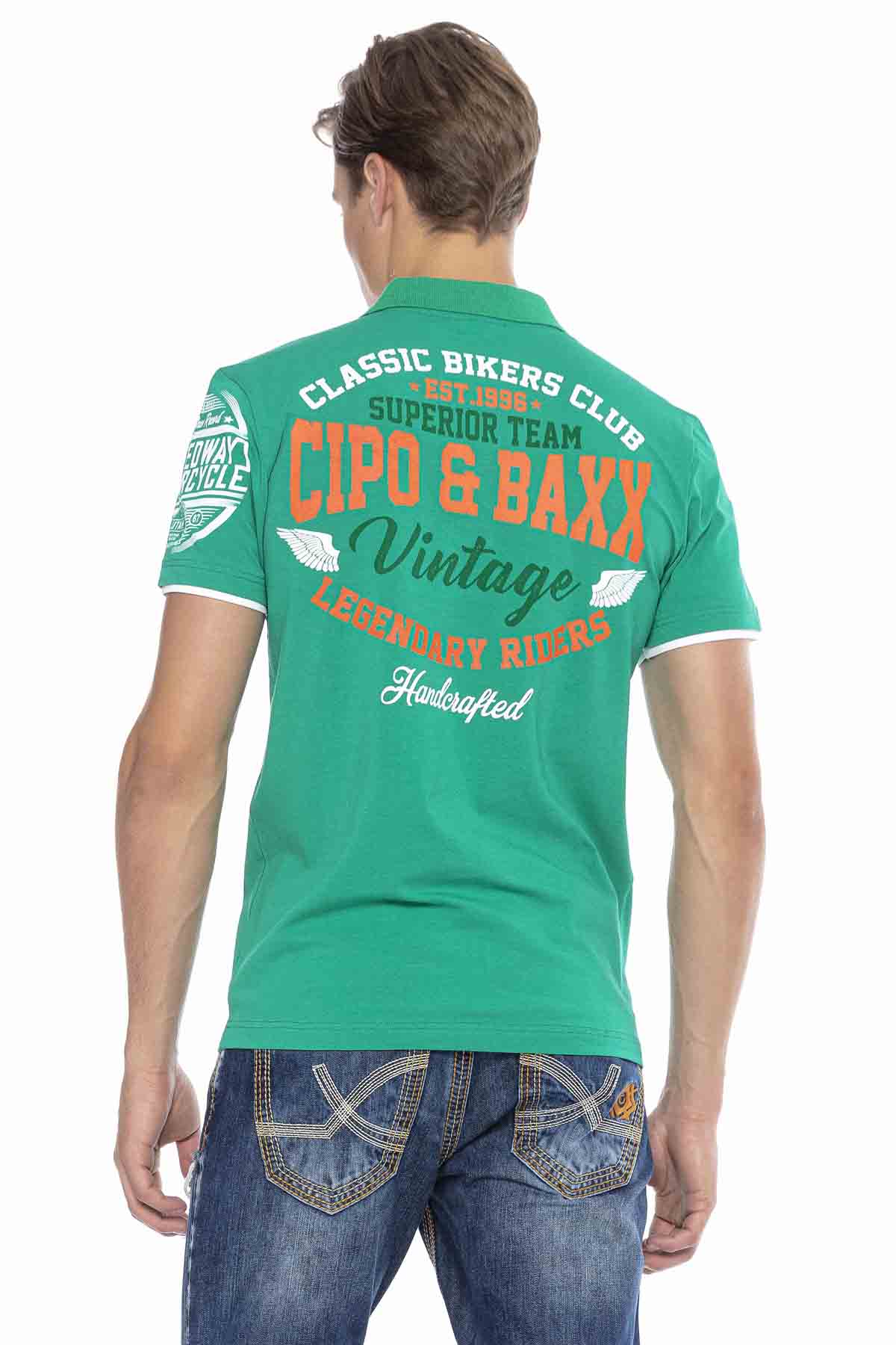 Cipo & Baxx MALDIVIAN green Herren Polo T-Shirt CT604