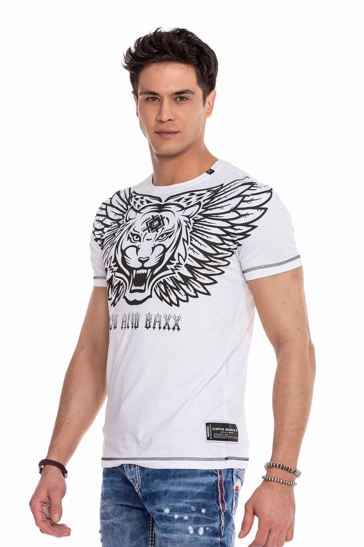 Cipo & Baxx WHITE TIGER Herren T-Shirt CT644