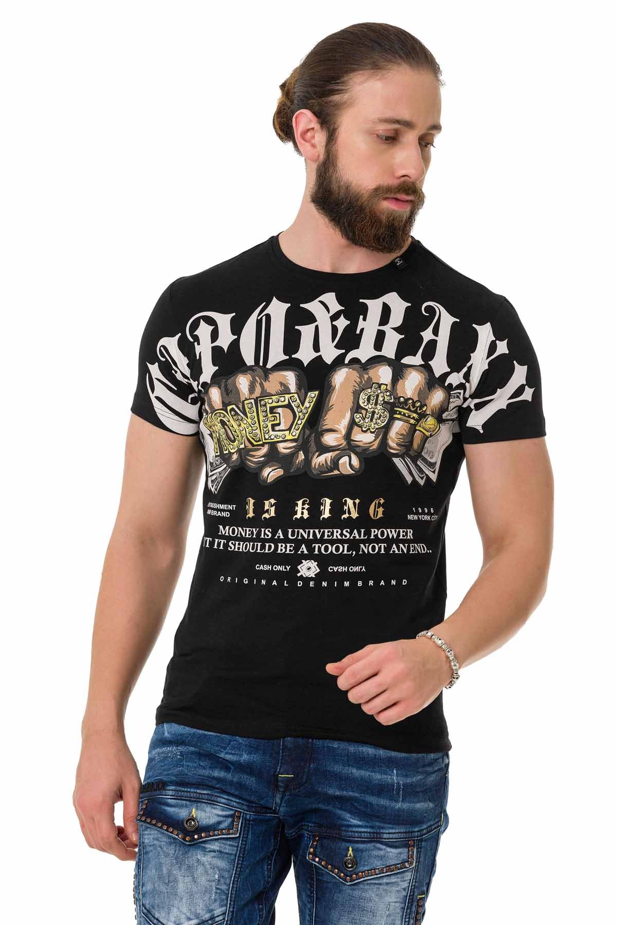 Cipo & Baxx DOLLAR black Herren T-Shirt CT714