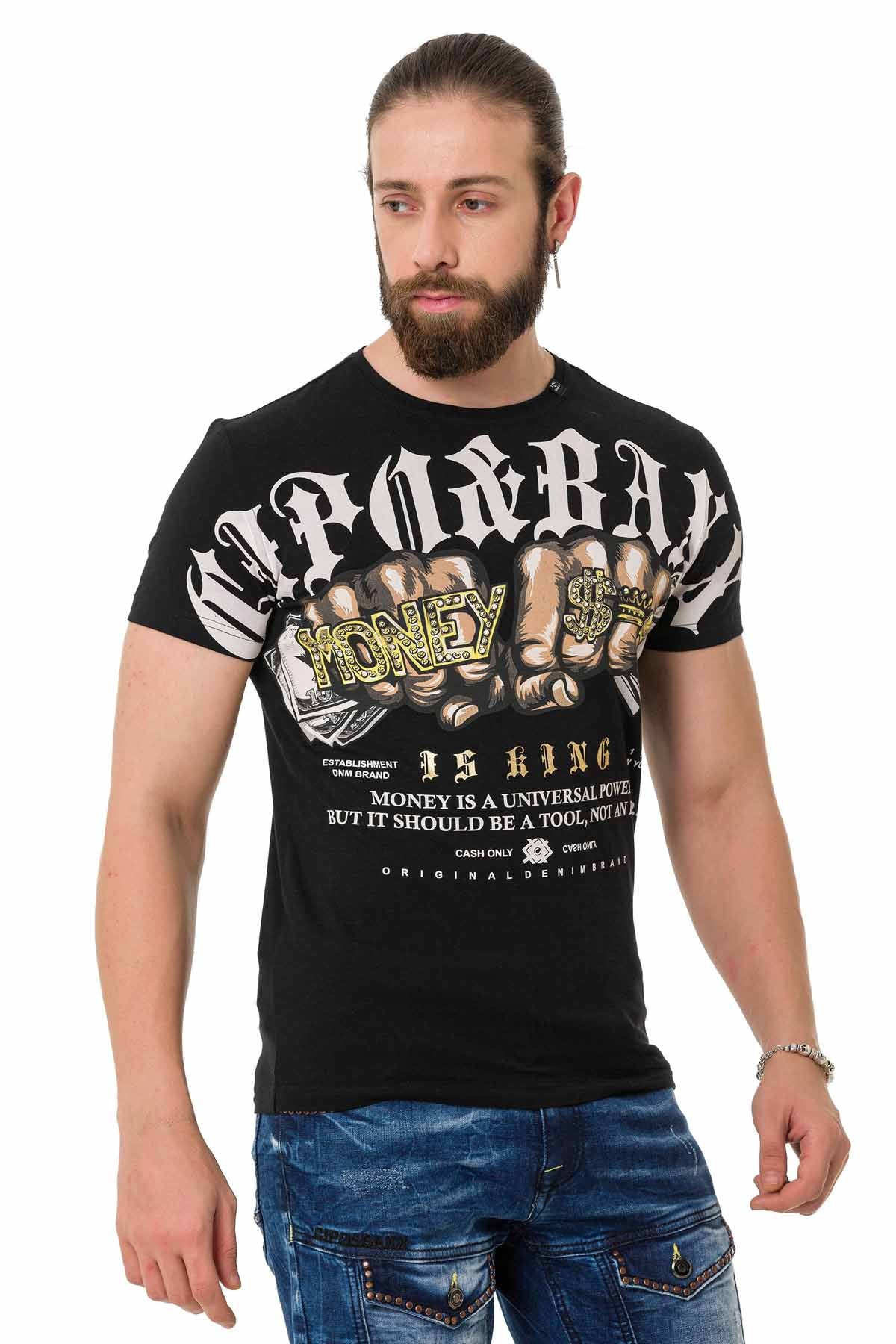 Cipo & Baxx DOLLAR black Herren T-Shirt CT714