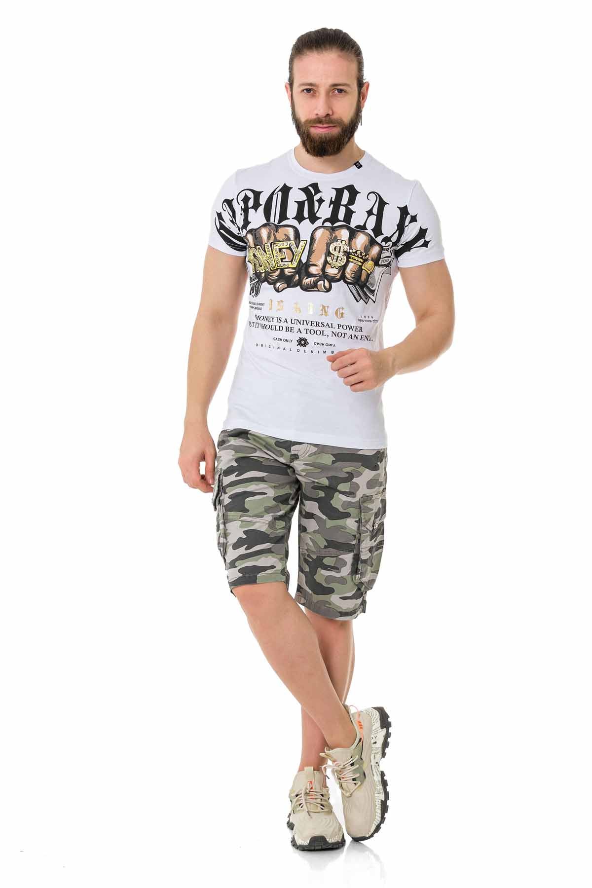 Cipo & Baxx DOLLAR white Herren T-Shirt CT714