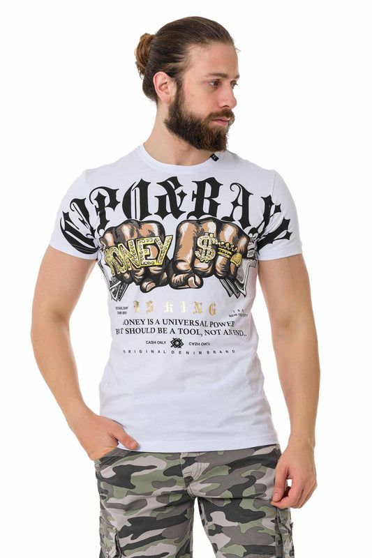 Cipo & Baxx DOLLAR white Herren T-Shirt CT714