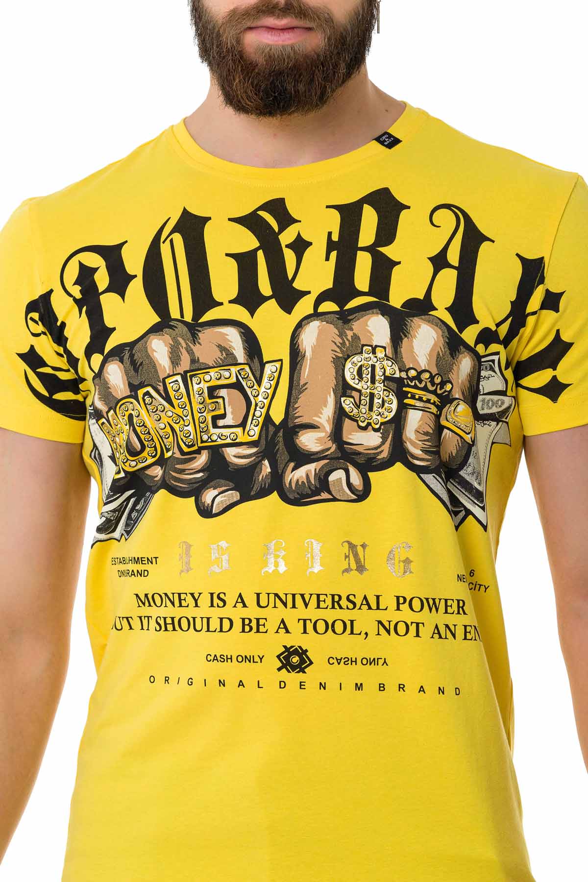 Cipo & Baxx DOLLAR yellow Herren T-Shirt CT714