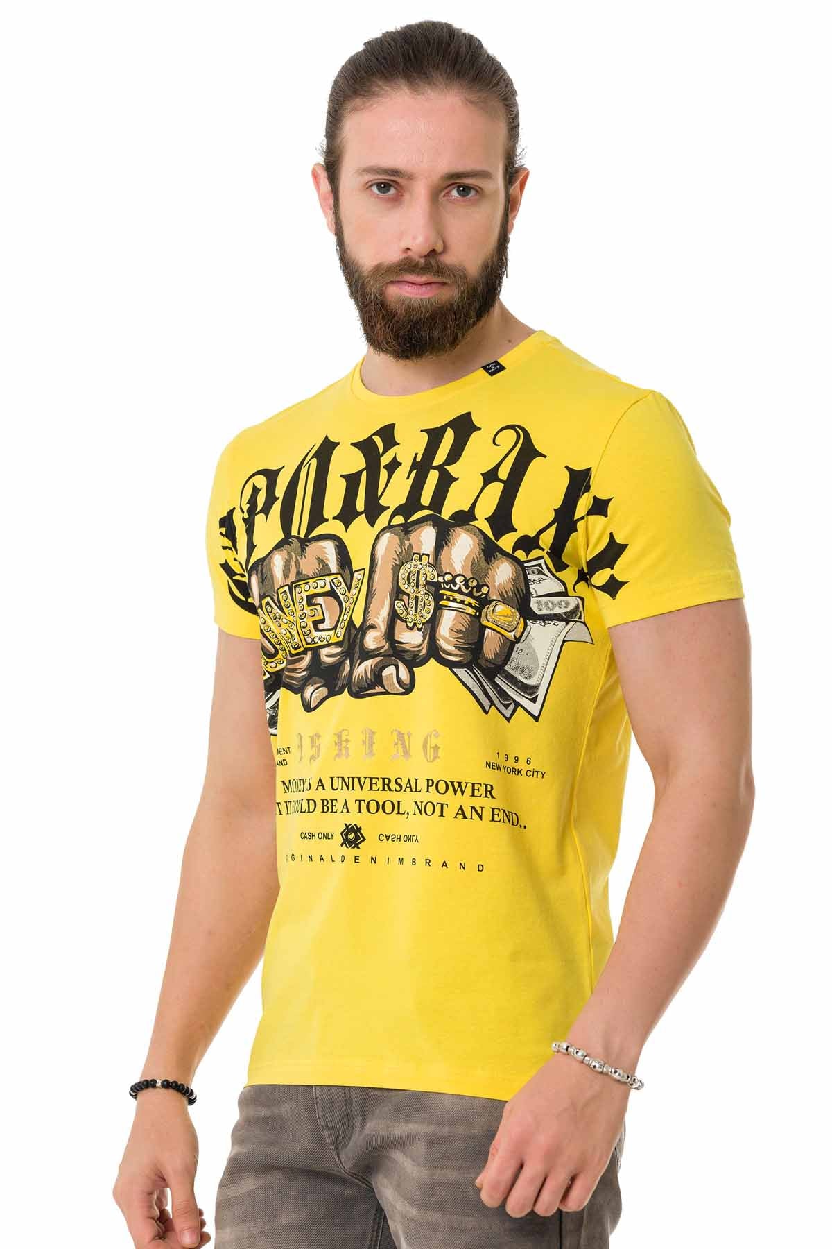 Cipo & Baxx DOLLAR yellow Herren T-Shirt CT714