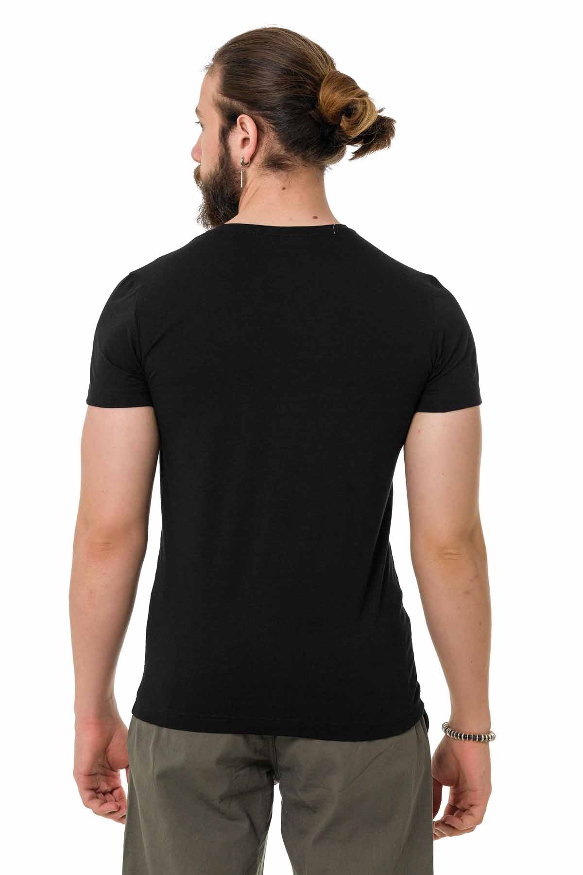 Cipo & Baxx EMPORIA black Herren T-Shirt CT718