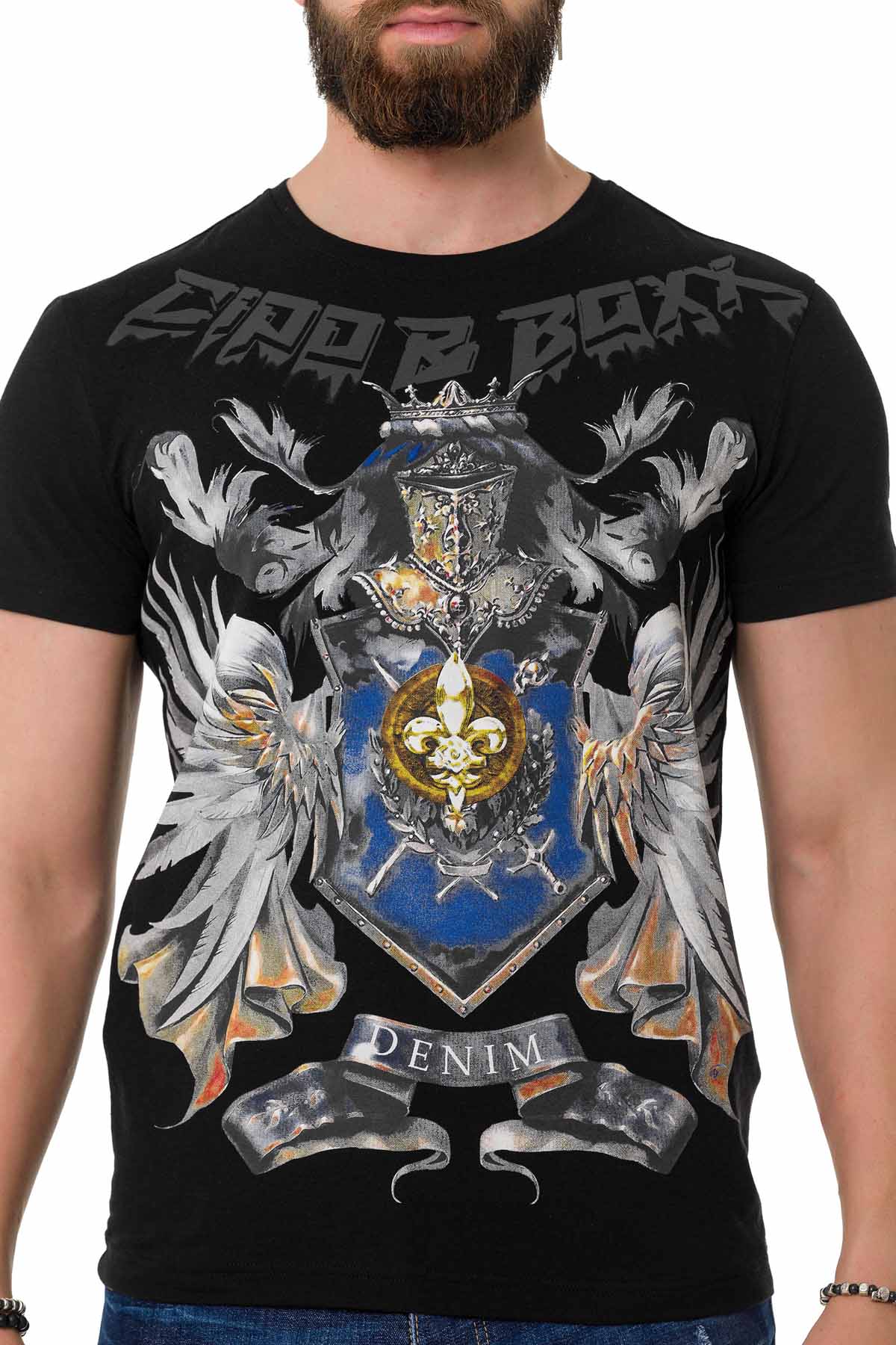 Cipo & Baxx JOPLIN black Herren T-Shirt CT743