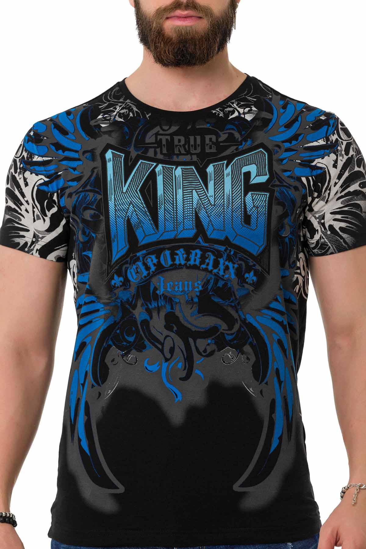 Cipo &amp; Baxx KING black men's T-shirt CT763