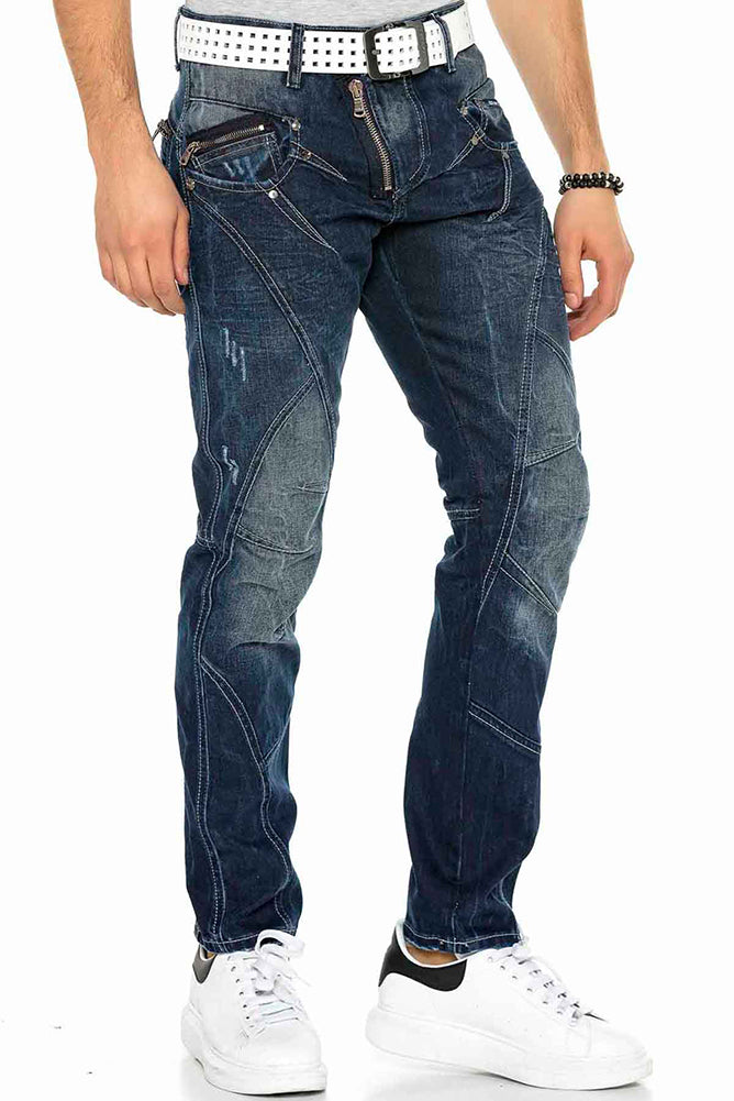 Cipo &amp; Baxx BRONZE ZIPP men's jeans denim C-0768