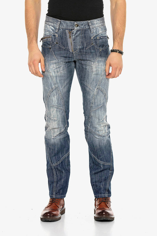 Cipo & Baxx SILVER ZIPP Herren Jeans Denim C-751