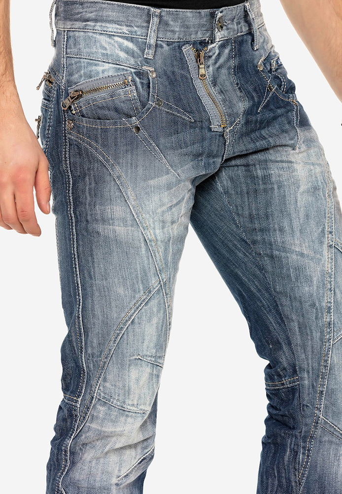 Cipo & Baxx SILVER ZIPP Herren Jeans Denim C-751