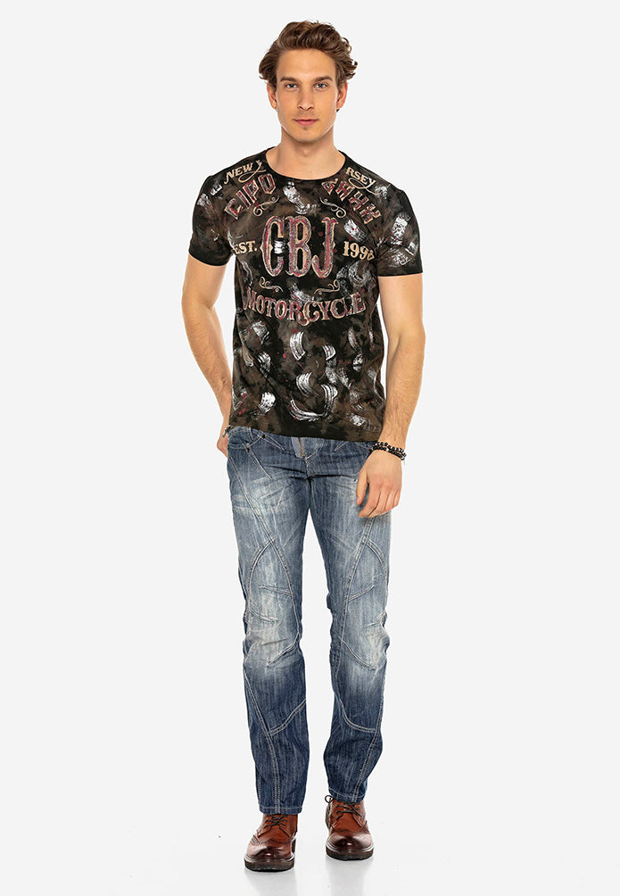 Cipo & Baxx SILVER ZIPP Herren Jeans Denim C-751