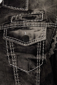 Cipo &amp; Baxx COLORADO Men's Biker Jeans Jacket Denim C44603