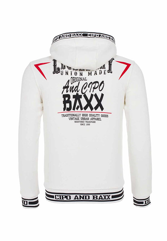 Cipo &amp; Baxx DAVIS men's hooded sweatshirt jacket CL367