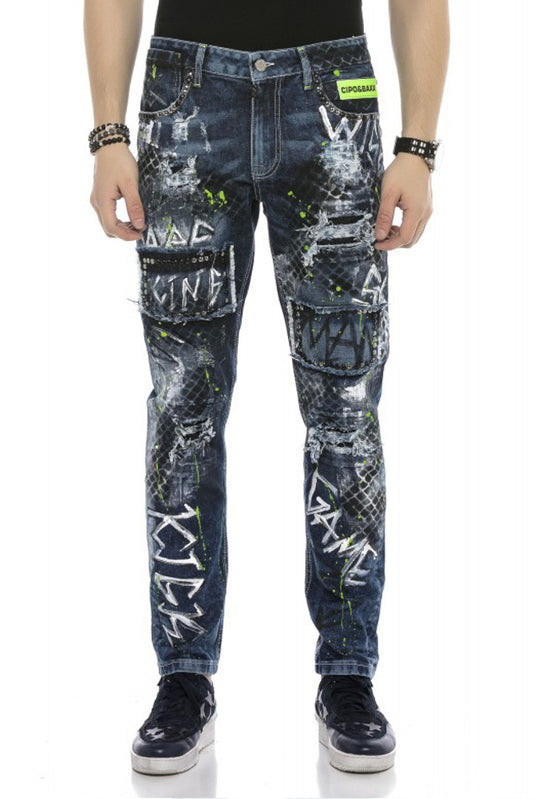 Cipo &amp; Baxx CALI Men's Jeans Denim CD591