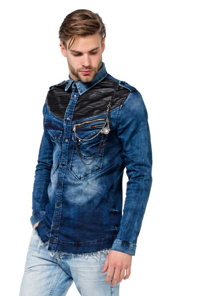 Cipo & Baxx LUBBOCK Herren Jeanshemd CH137