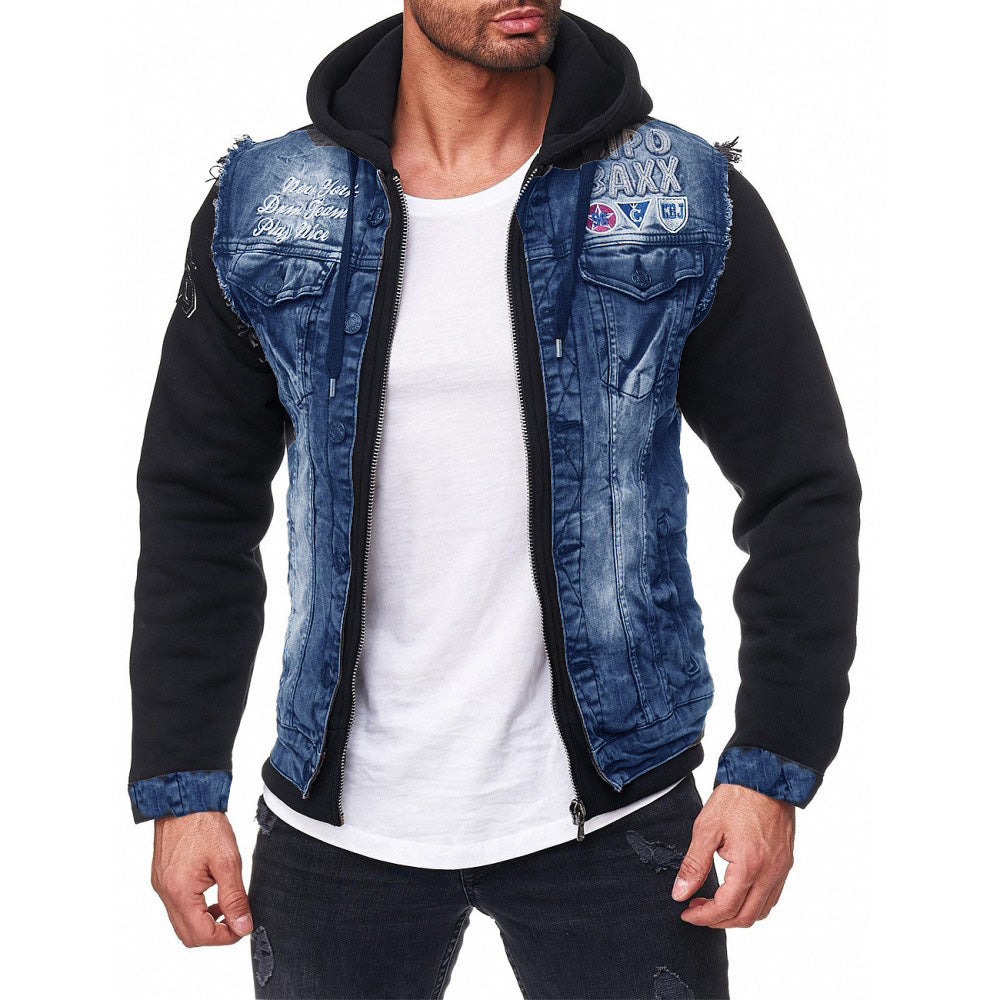 Cipo &amp; Baxx WESTWOOD Men's Jeans Jacket Vest Denim Hoodie CJ174