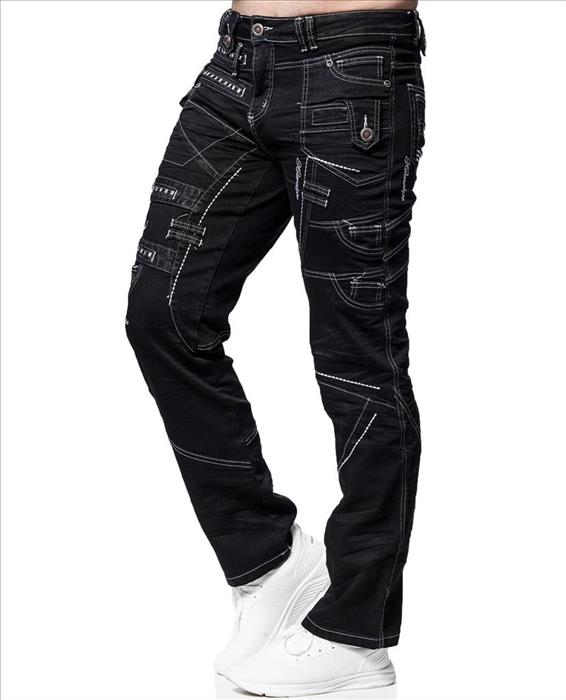 Kosmo Lupo ENGINE Herren Jeans Denim Straight Cut