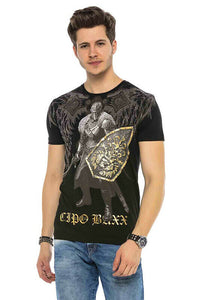 Cipo &amp; Baxx KNIGHT men's T-shirt CT546 black